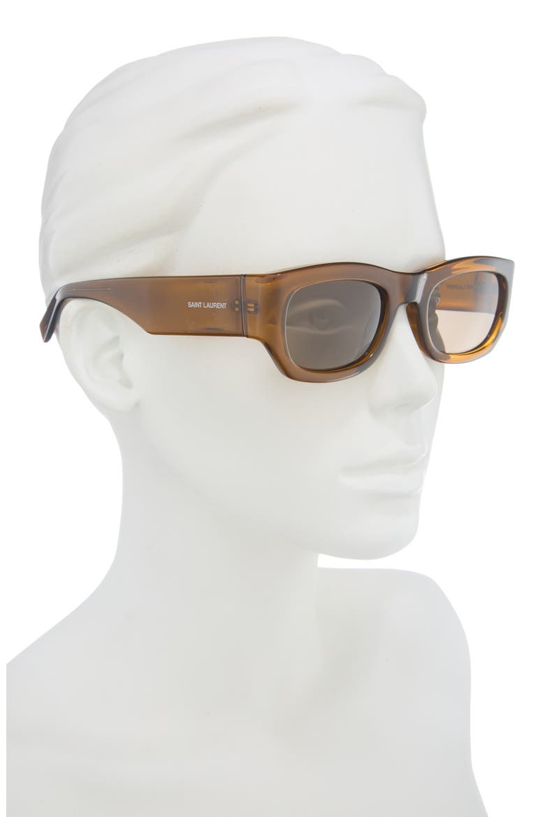 SL 713 Round Sunglasses, Alternate, color, BROWN BROWN BROWN