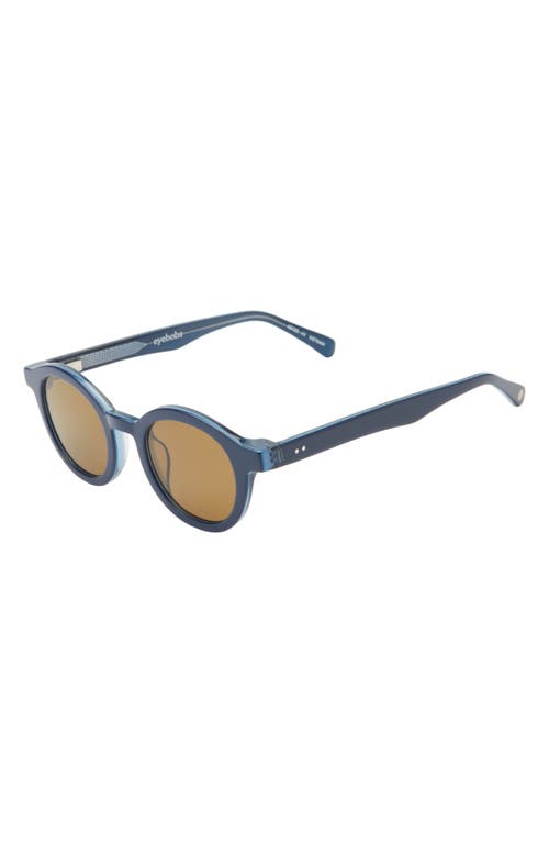 Eyebobs Tv Party 44mm Small Polarized Sunglasses In Navy Blue/brown