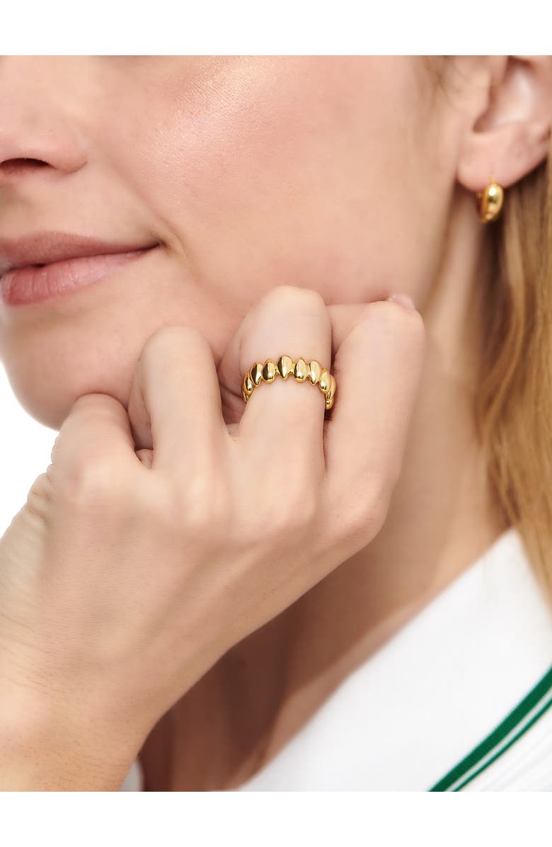 DEVATA Teardrop Eternity Band Ring in Gold Plated Sterling Silver, Alternate, color, Yellow Gold