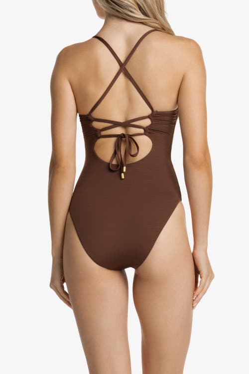 Helen Jon Ballet One-piece In Textured Chocolate Brown