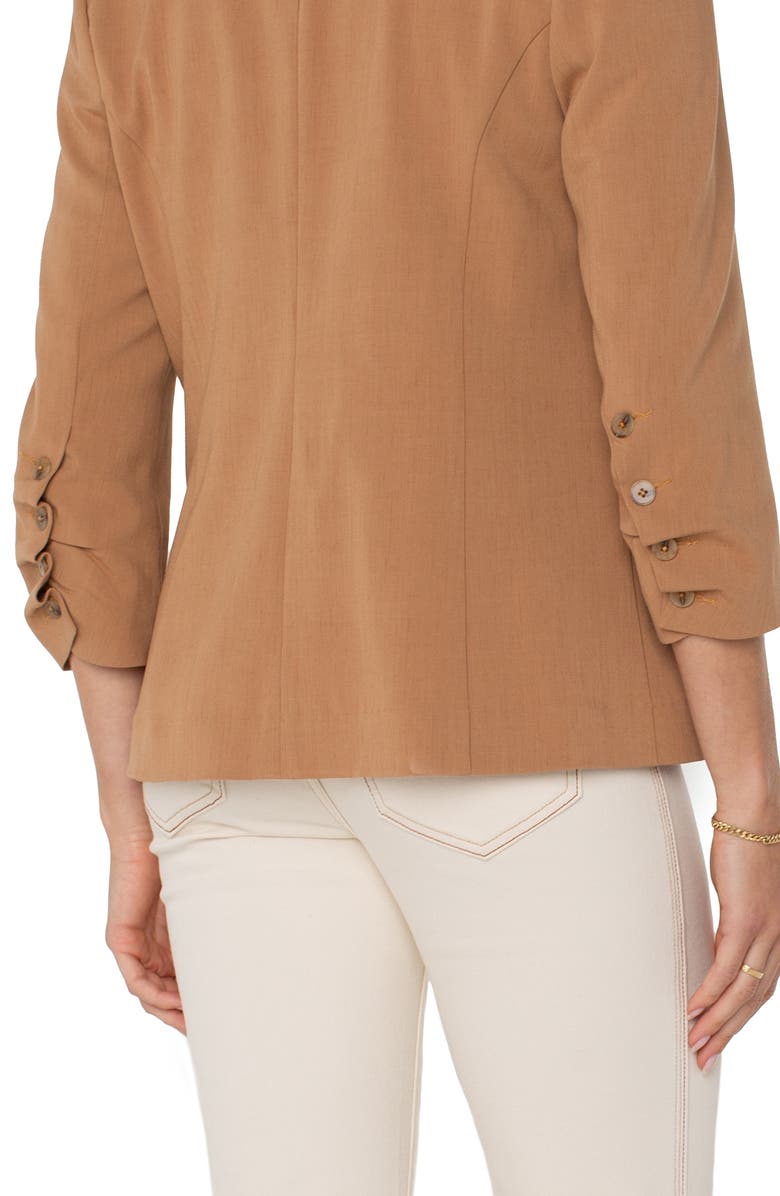 Liverpool Los Angeles Fitted Ruched Sleeve Blazer, Alternate, color, 