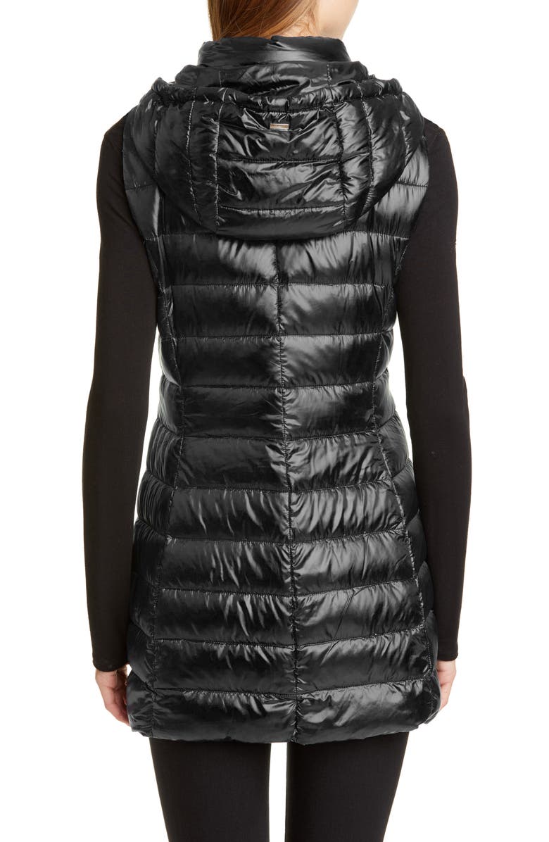 Herno Long Fitted Down Puffer Vest with Removable Hood, Alternate, color, 