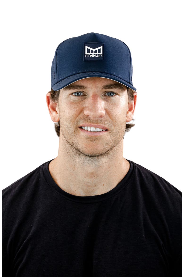 Odysea Stacked Hydro Performance Snapback Hat, Alternate, color, NAVY