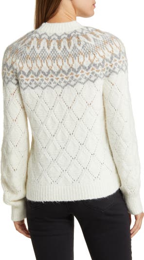 Fair Isle Pointelle Sweater