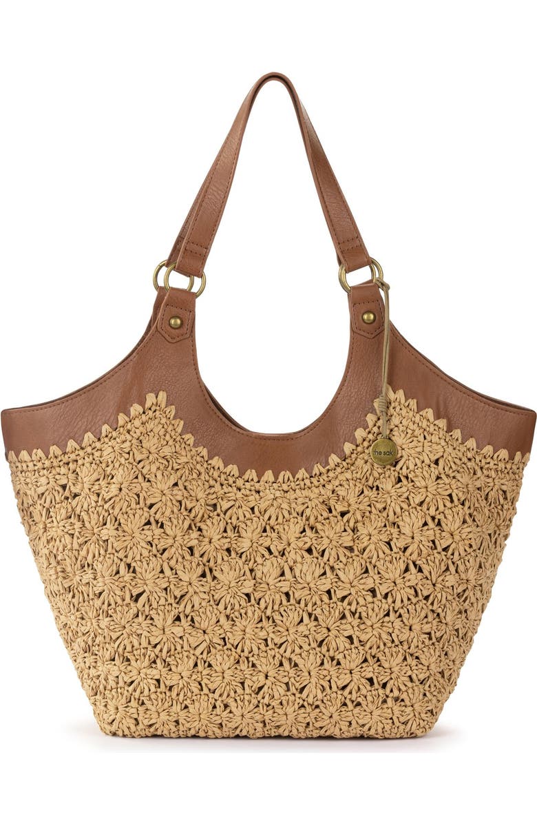 The Sak Roma Expandable Shopper, Alternate, color, Natural Primrose Straw