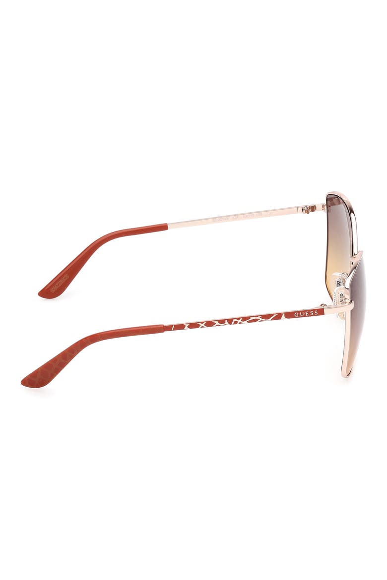59mm Square Sunglasses, Alternate, color, GOLD / GRADIENT BROWN