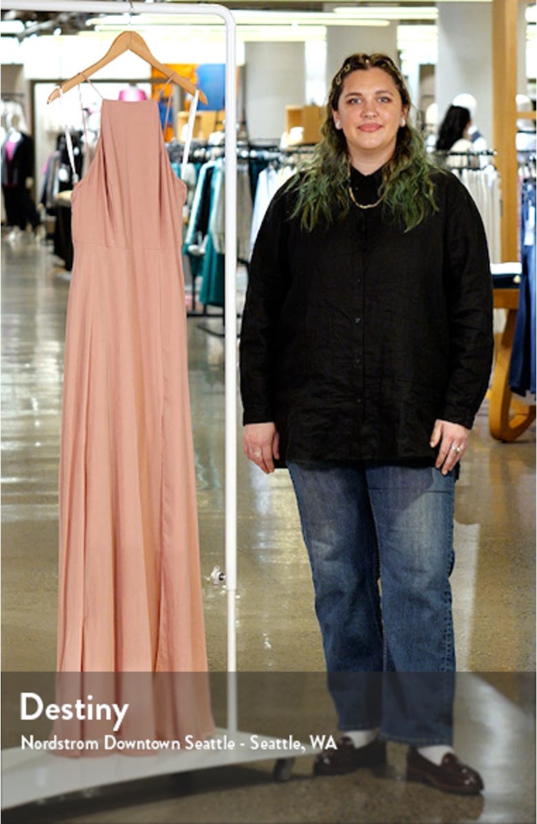 Lela Sleeveless Chiffon Gown, sales video thumbnail