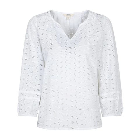 Broderie Lightweight 3/4 Sleeve Casual Shirt