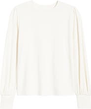 Caslon® Blouson Sleeve Cotton Blend Top
