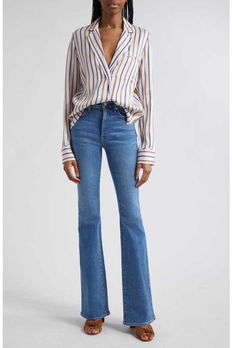 Beverly High Waist Skinny Flare Jeans, Alternate, color, SEDONA RIVER