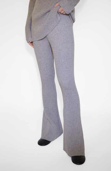 MANGO Rib Flare Leg Pants