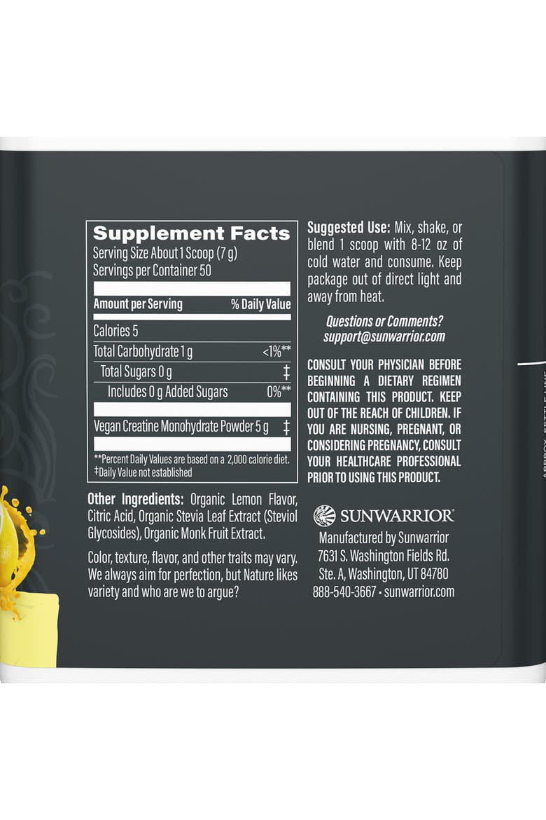 Active Creatine Monohydrate Powder, Alternate, color, Lemonade, 350g