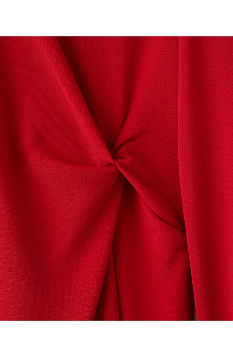 MANGO Side Twist Dress, Alternate, color, Red