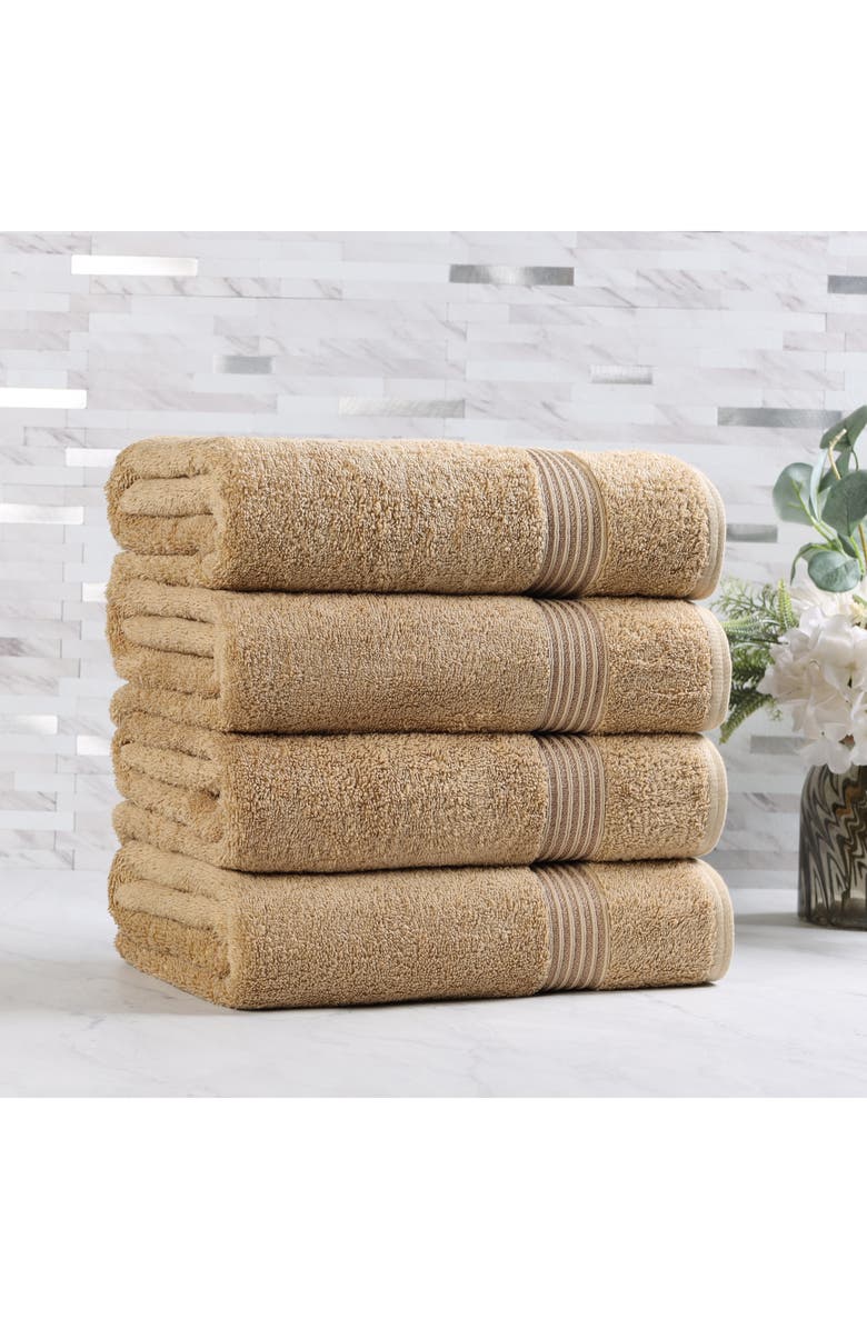 Superior 4-Pack Bath Towel Set, Alternate, color, Toast