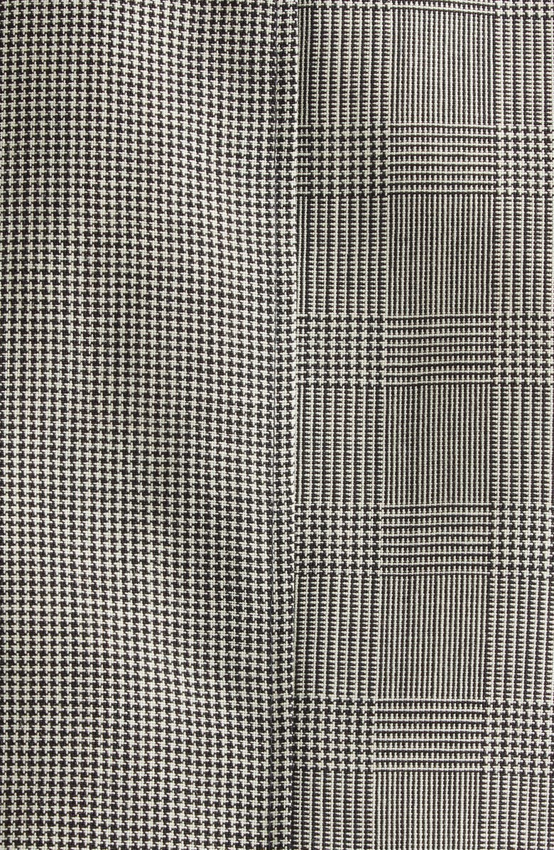 Thom Browne Glen Plaid Funmix Fresco Wool Crop Sport Coat, Alternate, color, Black/ White