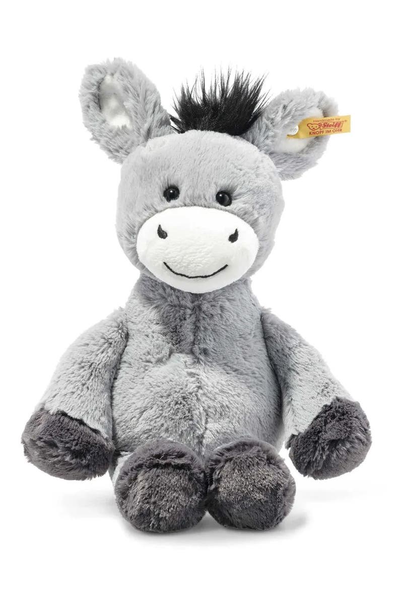 Dinkie Donkey Stuffed Animal, Main, color, LIGHT GREY