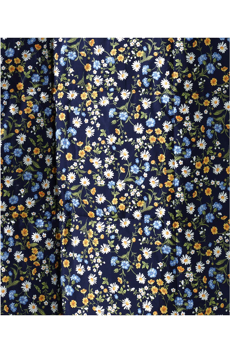 Lands' End Pureloft Printed Comforter, Alternate, color, Deep Sea Poppy Floral