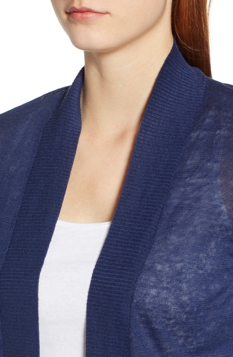 Tommy Bahama Lea Linen Cardigan, Alternate, color, Island Navy