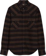 Double RL Slim Fit Plaid Twill Western Shirt