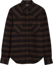 Double RL Slim Fit Plaid Twill Western Shirt
