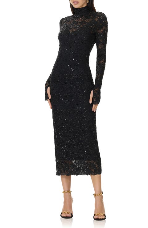 Shailene Lace Long Sleeve Midi Dress