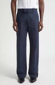 TOM FORD Compact Cotton Drill Wide Leg Pants
