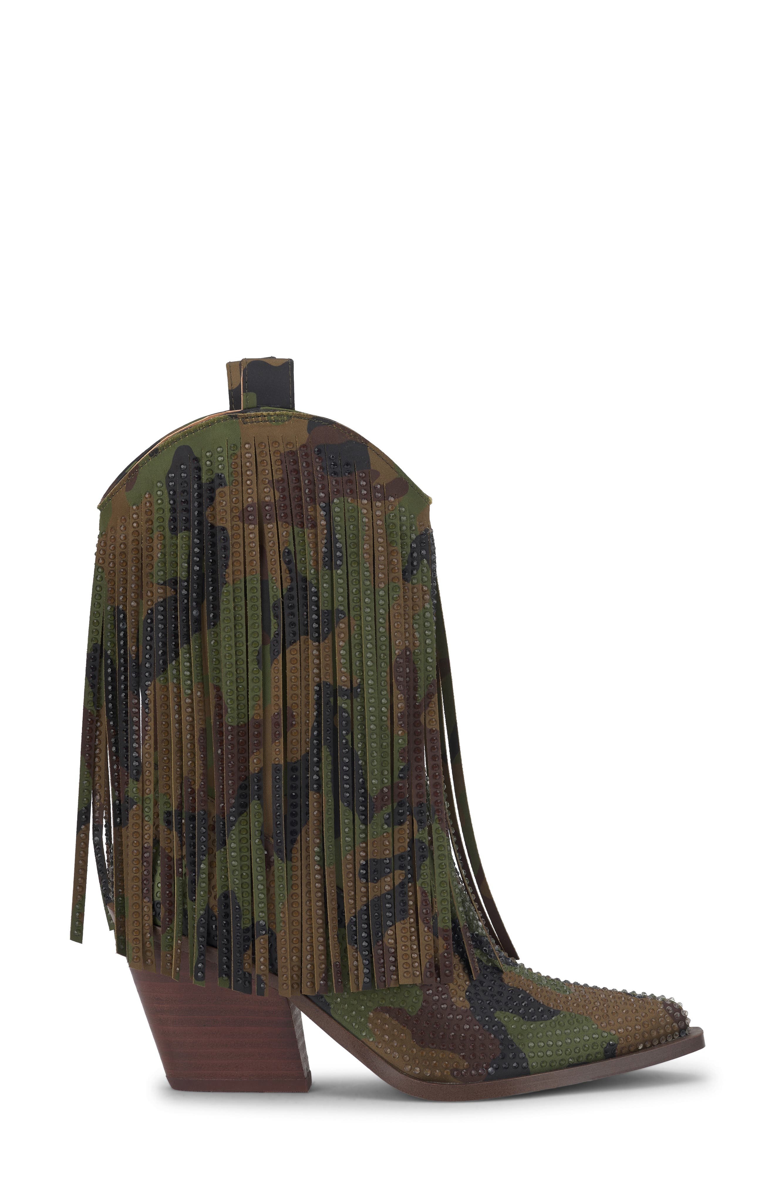 Paredisa Fringe Western Boot, Alternate, color, MDGREEN 06