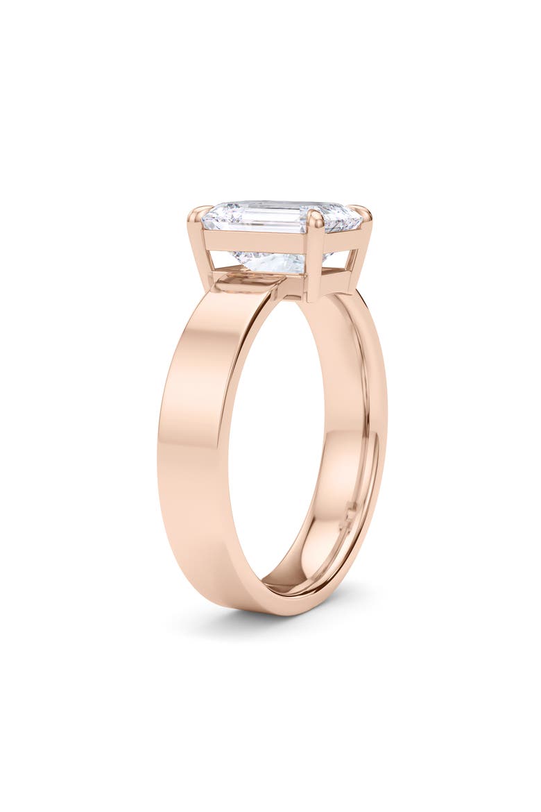Emerald Cut Cigar Lab Created Diamond Ring, Alternate, color, 2.50CTW 18K ROSE GOLD