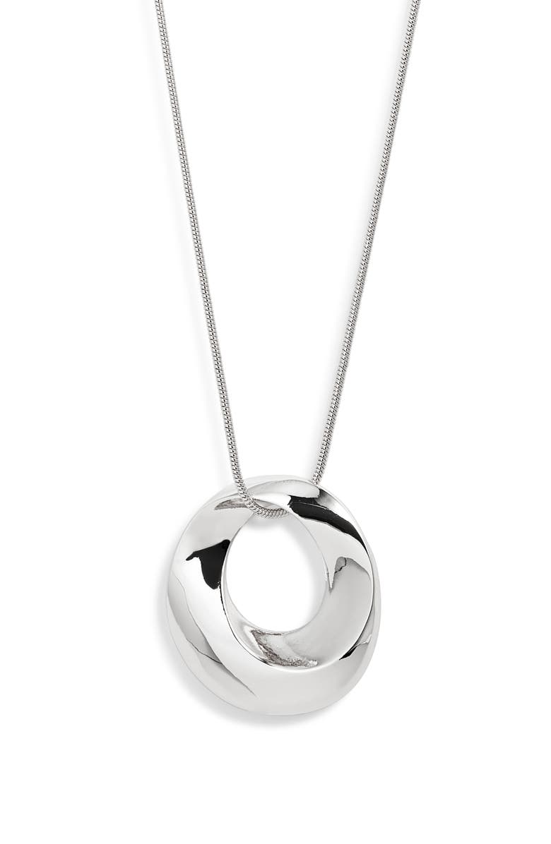 Nordstrom Bold Sculptural Twist Pendant Necklace, Main, color, Silver