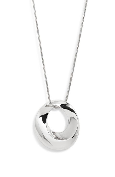 Bold Sculptural Twist Pendant Necklace