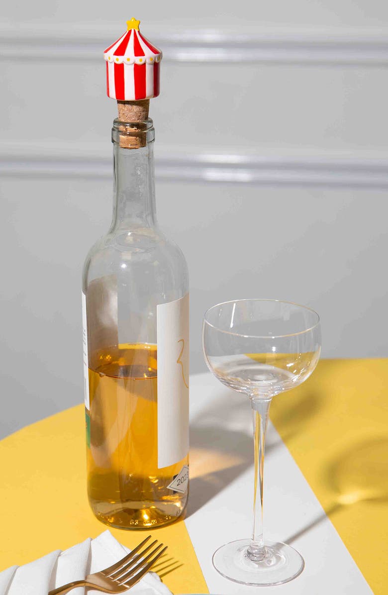 doiy Funfair Ceramic & Cork Bottle Stopper, Alternate, color, Red Multi