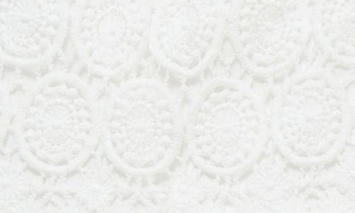 Peek Essentials Embroidered Lace Accent Dress In White