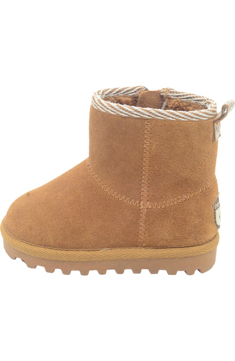 BEARPAW Kids' Suede Faux Fur Lined Boot, Alternate, color, Chestnut Suede