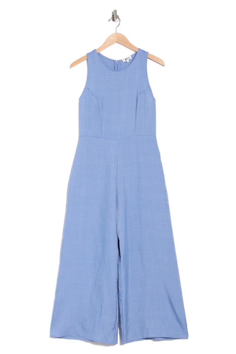Sleeveless Wide Leg Jumpsuit, Alternate, color, DENIM