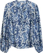 Caslon® Embroidered Inset Top