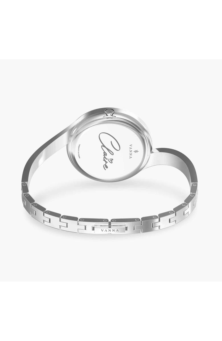 VANNA Claire Gemstone Watch, Alternate, color, White Pearl-Silver