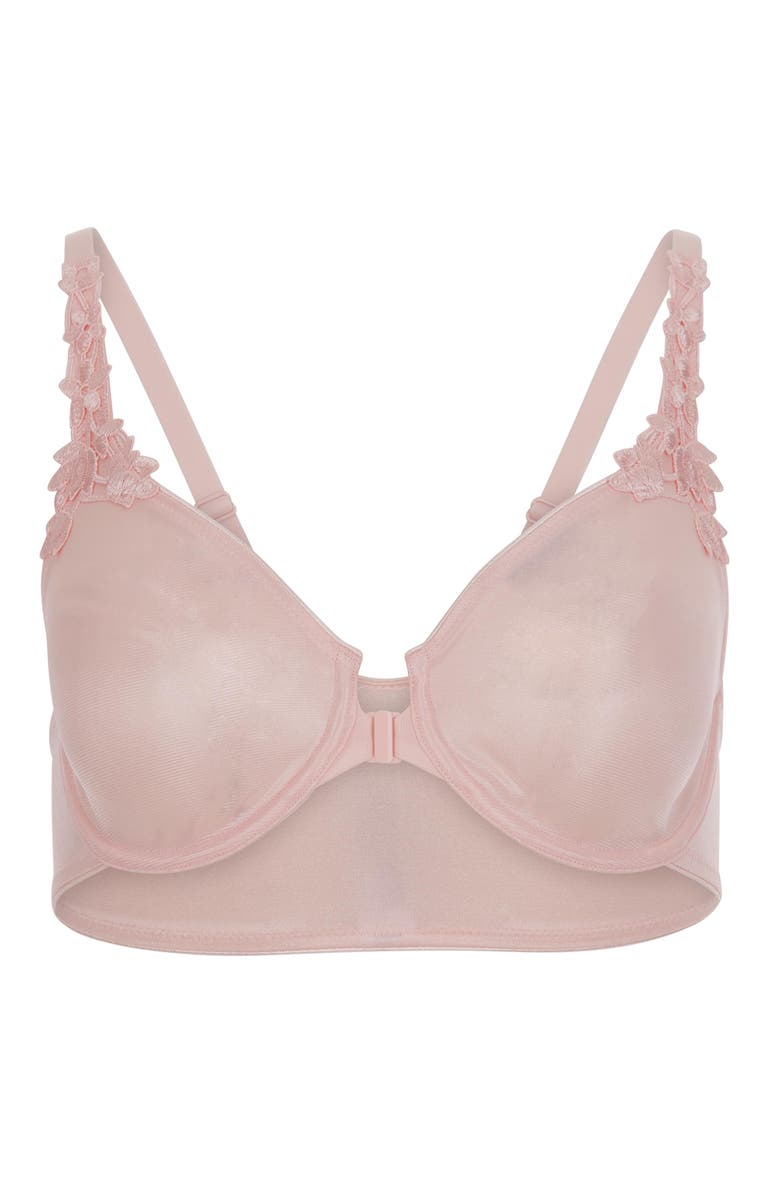 Dominique Intimates Meryl Front Close Racerback Smoothing Minimizer Bra, Alternate, color, Pink