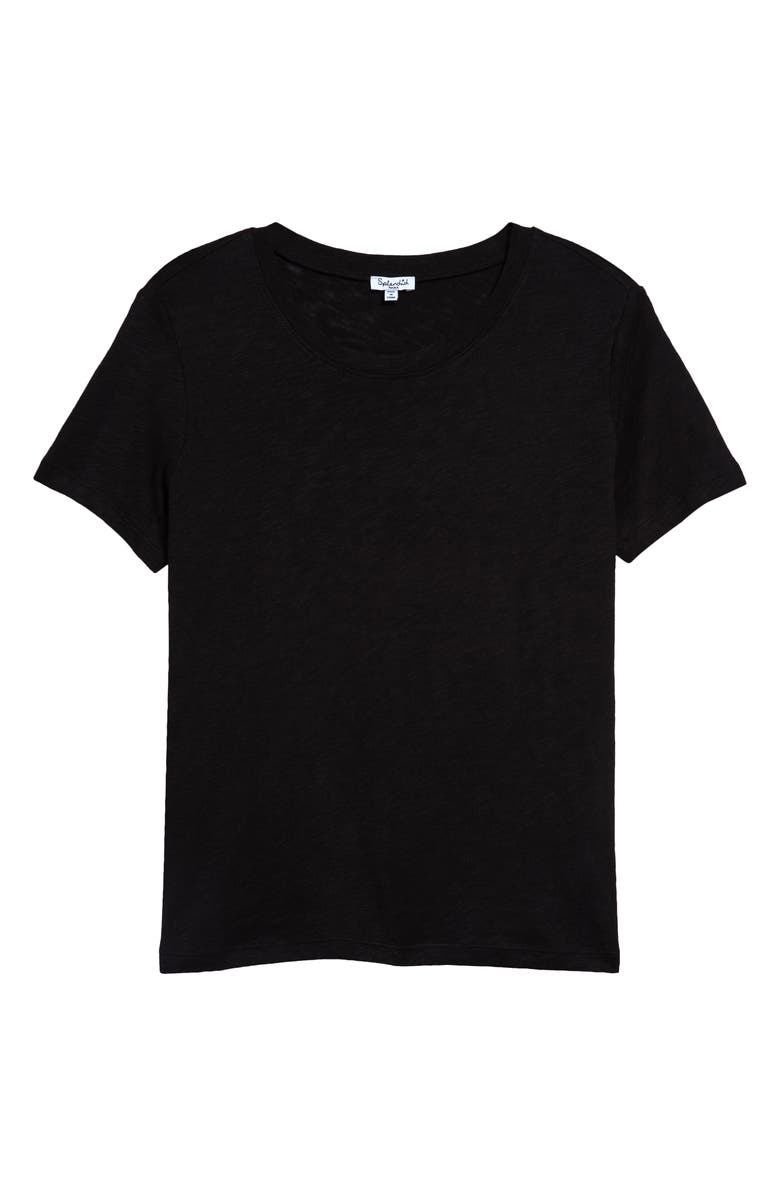 Splendid Zoe Slub Crewneck Tee, Alternate, color, Black