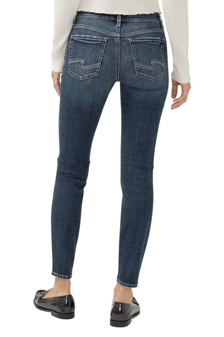Elyse Curvy Mid Rise Slim Straight Leg Jeans, Alternate, color, HALF MOON