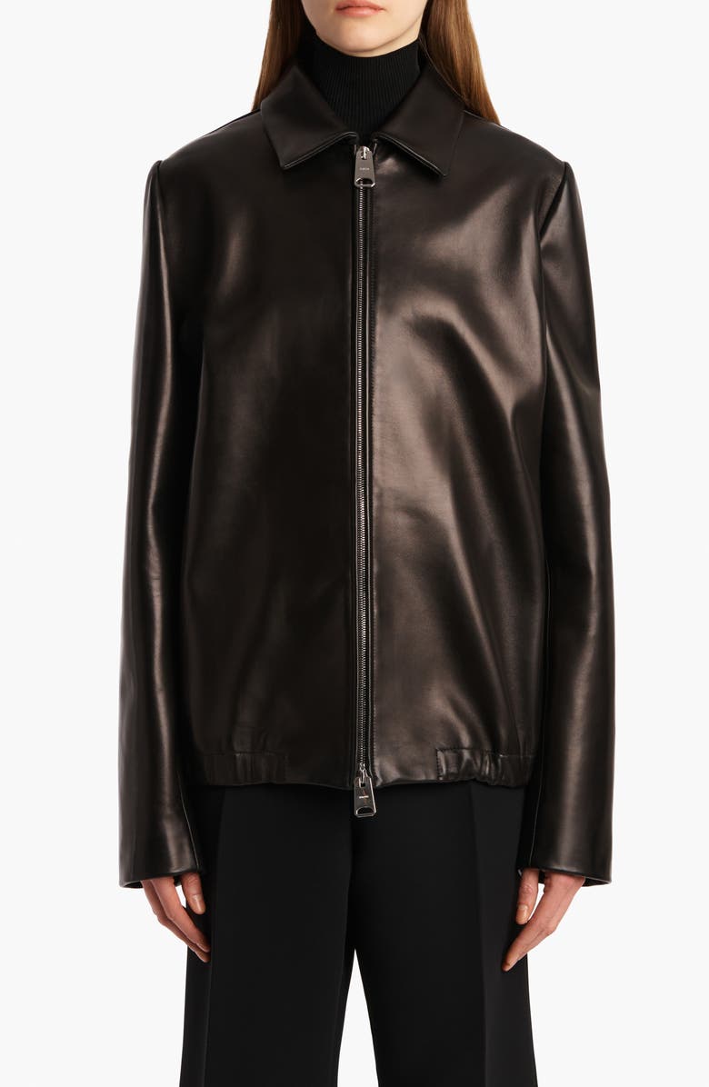 Khaite Jackson Lambskin Leather Jacket, Main, color,