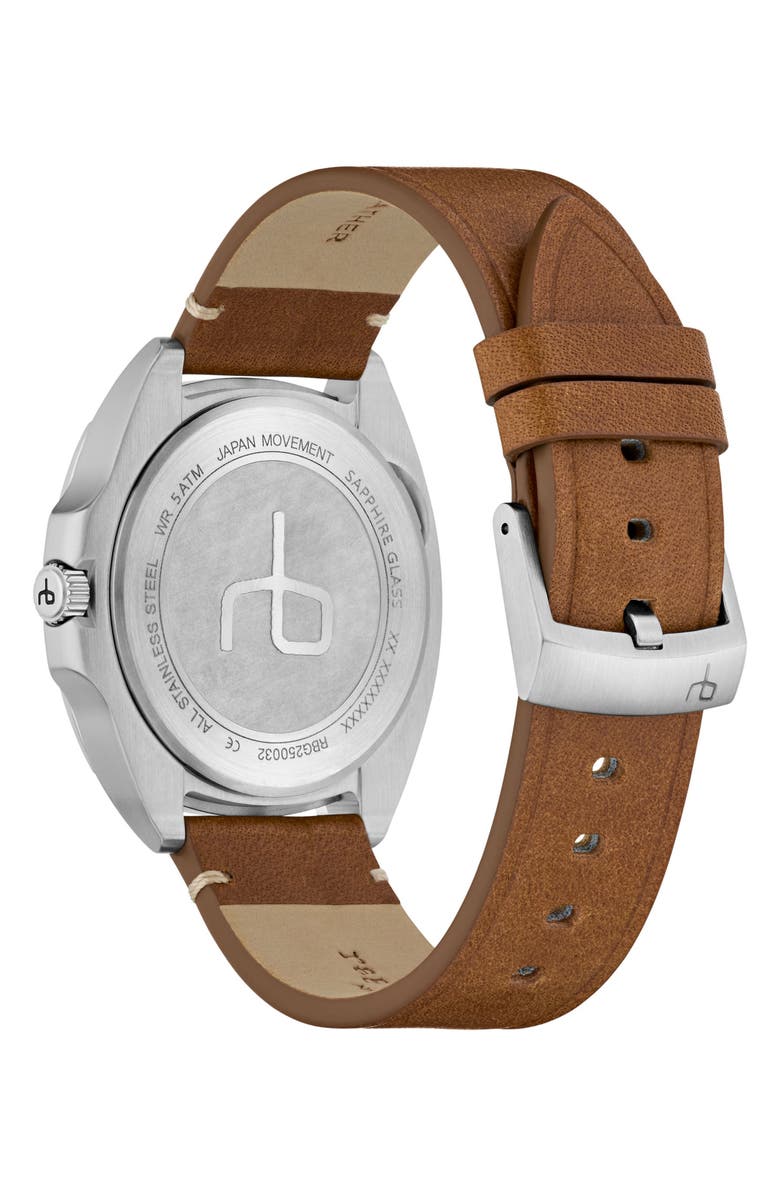 rag & bone Bleeker Leather Strap Watch, 40mm, Alternate, color,