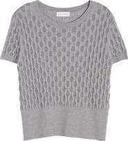 Dries Van Noten Target Short Sleeve Merino Wool Sweater