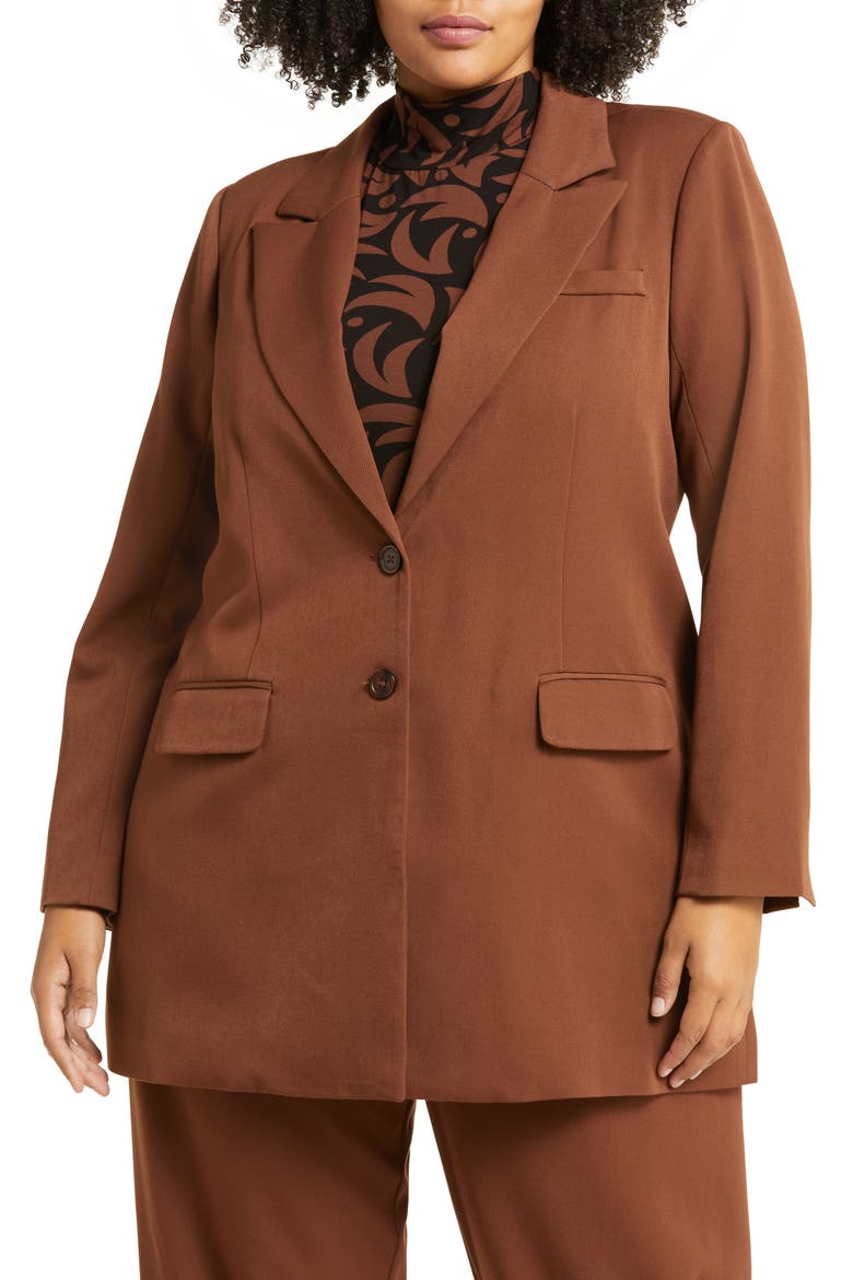Imani Longline Blazer, Alternate, color, POTTING SOIL