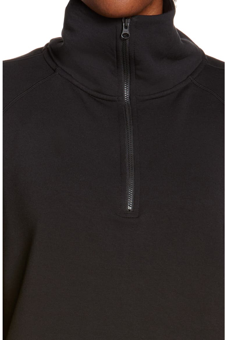 Peaceful Half Zip Fleece Pullover, Alternate, color, BLACK