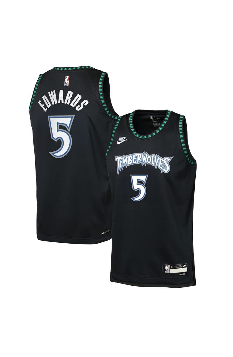 Nike Youth Nike Anthony Edwards Black Minnesota Timberwolves Swingman Jersey - Classic Edition, Main, color, Black