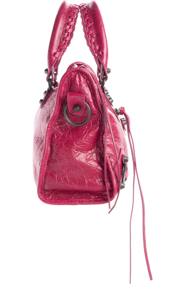 Balenciaga Small Le City Leather Satchel, Alternate, color, 5729 Framboise