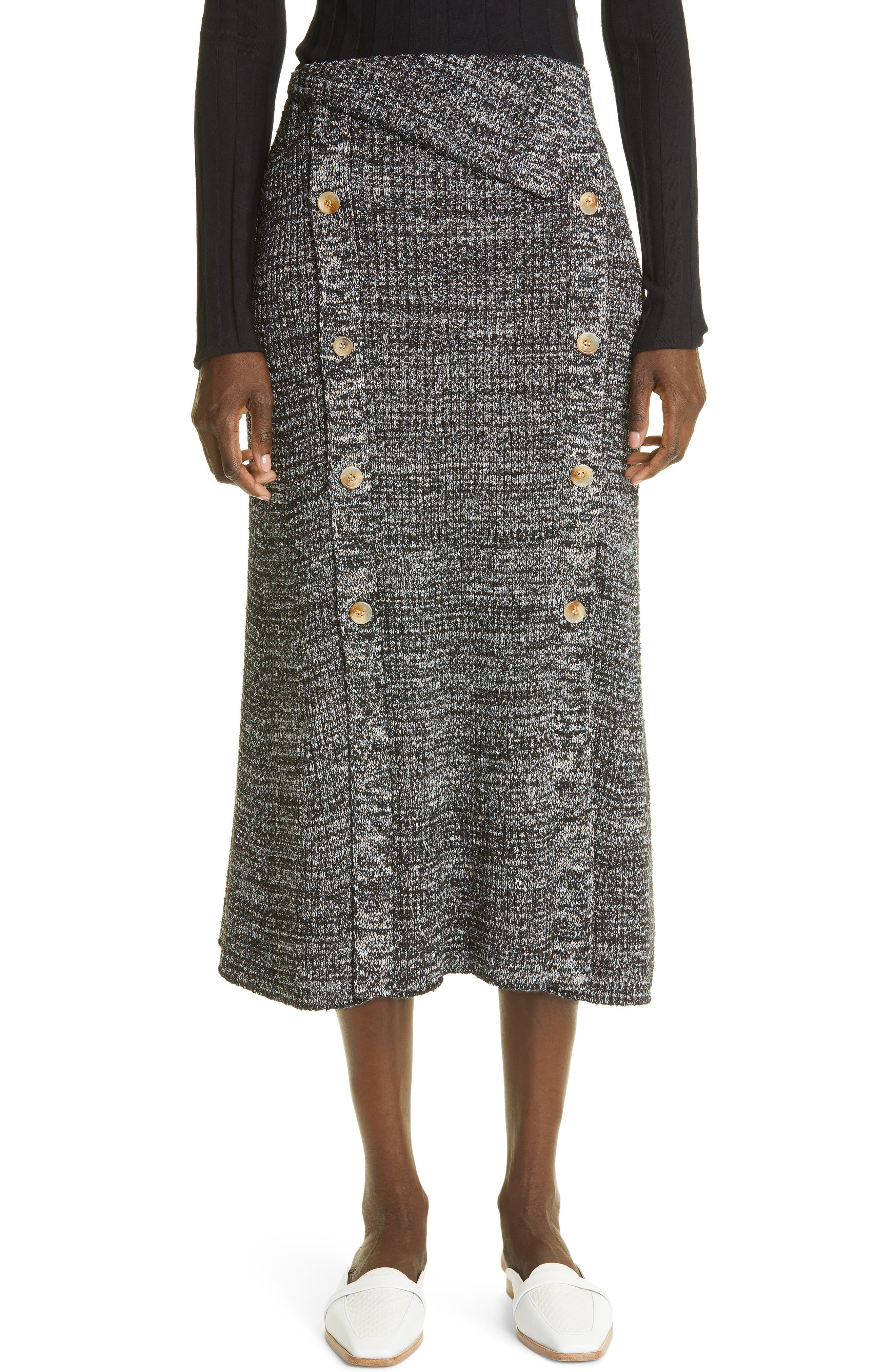 Boucle Rib Midi Skirt