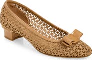 FERRAGAMO Macramé Vara Bow Pump