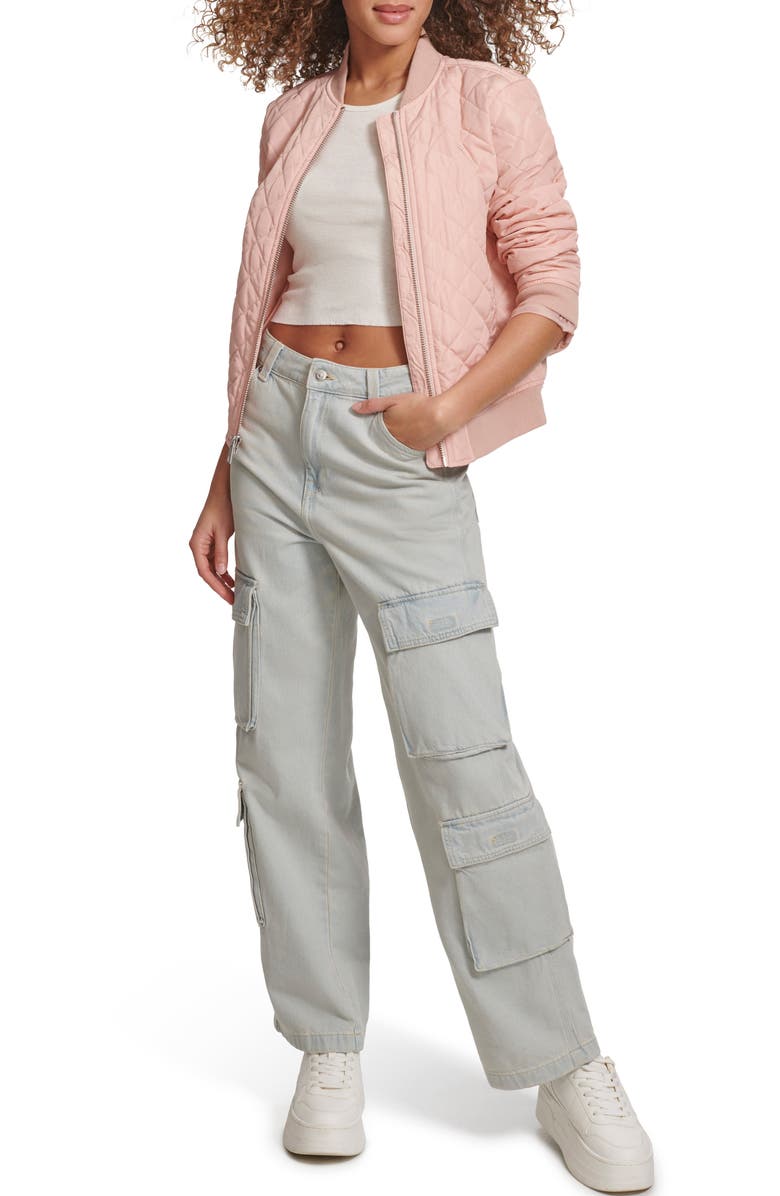 Levi's <sup>®</sup> Quilted Bomber Jacket, Alternate, color, Rose Mist