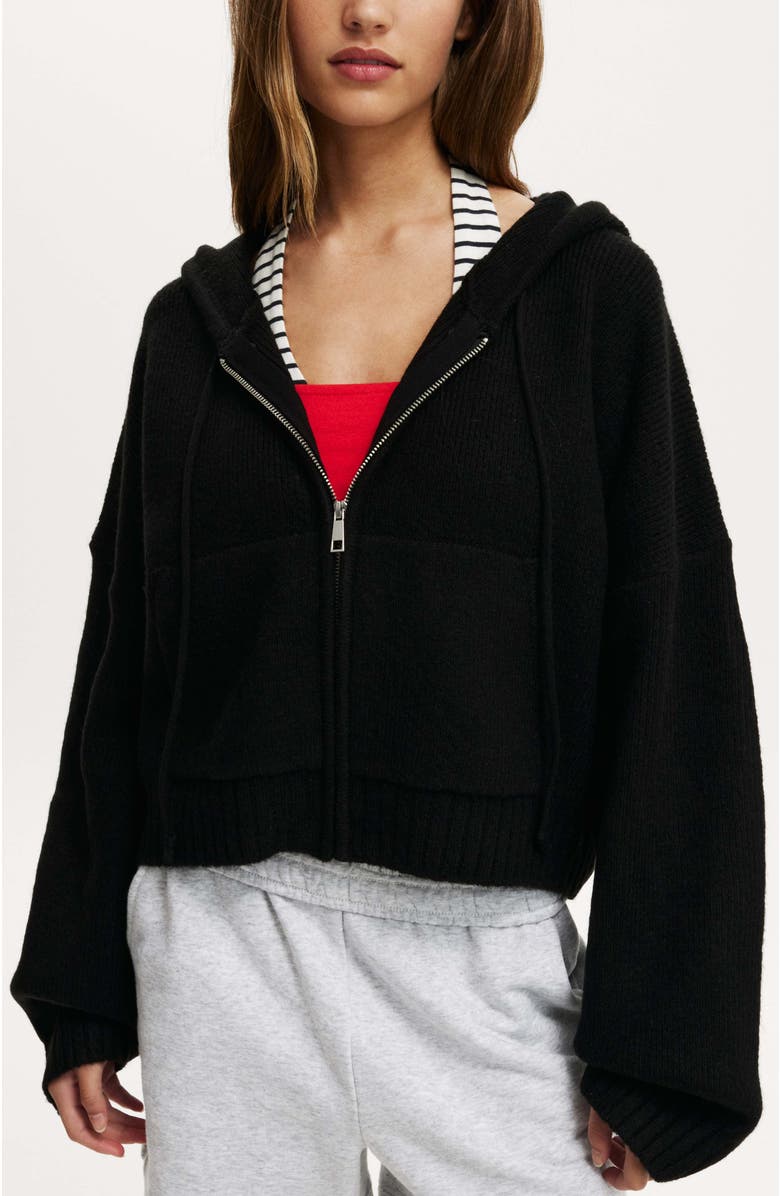 Cotton On Luxe Cropped Knit Bomber, Main, color, 